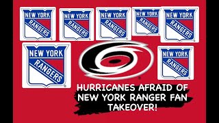 CAROLINA HURRICANES AFRAID OF NY RANGERS TAKEOVER nhl nhlplayoffs nyrangers [upl. by Meelas]