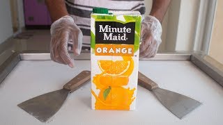 MINUTE MAID ORANGE ICE CREAM ROLLS  SATISFYING ASMR [upl. by Dlorad785]