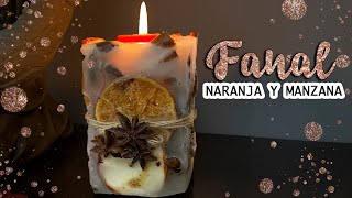 🍊 FANAL de NARANJA y CANELA Vela HUECA como hacer VELA HUECA con FRUTOS [upl. by Wyatt]