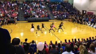 Leander High School blue belles pep rally 201314 [upl. by Yesrej]