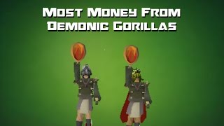 OSRS Challenges Most Money From Demonic Gorillas  Runescape 2007 [upl. by Celinda]