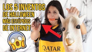 LOS 5 INVENTOS DE HALLOWEEN MÁS ESTÚPIDOS DE INTERNET [upl. by Aiciled37]