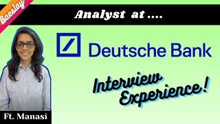 Deutsche Bank  Placement Interview Experience  Analyst  2022  63 [upl. by Braun]