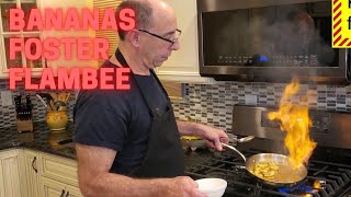 Bananas Foster Flambe Video  Really Cool Dish to Impress that Special Someone in Your Life [upl. by Philemon701]