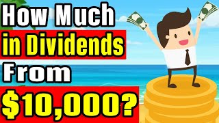 How Much Dividend Income from 10000 [upl. by Ahsata]