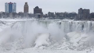 Cataratas del Niágara congeladas por ola de frío [upl. by Hoopen]