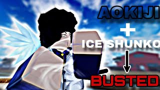 I MADE THIS BUSTED AOKIJI ICE SHUNKO BUILD IN TYPE SOUL [upl. by Kristoforo]