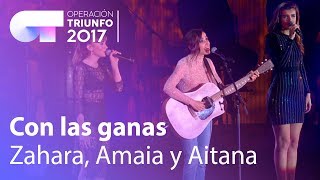 Zahara Amaia y Aitana  Con las ganas  OT Concierto Bernabéu [upl. by Annoya]