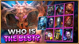 🔥ULTIMATE TEST🔥 Who Is The Best For Clan Boss Best Epic DPS Poisoners Tier List Raid Shadow Legends [upl. by Thomasin]