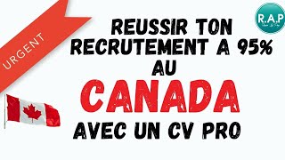 Comment Rédiger Un Cv Pro Canadien En 2 Minutes 🇨🇦 2023 Astuces [upl. by Flossi]