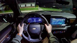 2024 Chevrolet Silverado 1500 High Country  POV Night Drive Binaural Audio [upl. by Hepsiba]