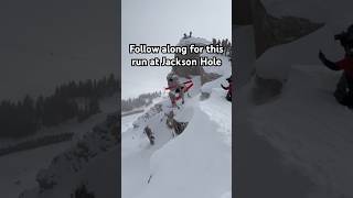 Would YOU try a cork3 off of this cliff redbull ski jacksonhole [upl. by Aggappe]