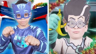 PJ Masks in Real Life The BIG Christmas Race 🎁🎄 PJ Masks [upl. by Aifas611]