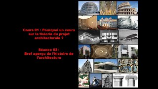 Cours 01  Pourquoi un cours sur la théorie du projet architecturale  Histoire darchitecture 03 [upl. by Wanonah]