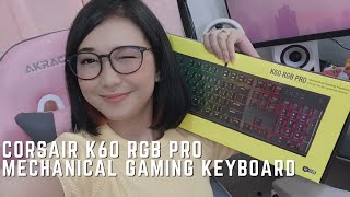 Corsair K60 RGB Pro Mechanical Gaming Keyboard Unboxing and Overview [upl. by Reifel]