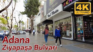 ADANA Walking Tour  Ziyapaşa Bulvarı  4K Walk in Turkey [upl. by Halden336]