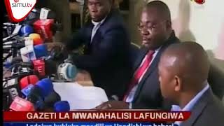 Gazeti La Mwanahalisi Lafungiwa Kwa Miaka miwili [upl. by Atihcnoc535]