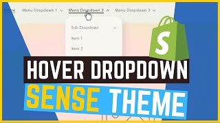 Add Hover Effect to Header Menu  Sense Theme Shopify [upl. by Falcone]