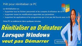 COMMENT RÉINITIALISER SON PC QUAND WINDOWS NE DEMARRE PAS [upl. by Akcinehs]