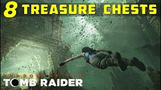 Location of all the Treasure Chests in SHADOW OF THE TOMB RAIDER Treasure Hunter [upl. by Newel]