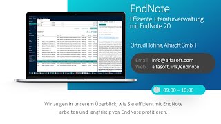 EndNote 20  Effiziente Literaturverwaltung mit EndNote 20 [upl. by Zacks896]