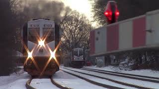 NJ Transit Main Line Railfanning  January 8th 2024 [upl. by Aliber]