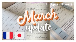 march language learning update  april goals  2023 [upl. by Llenwad640]