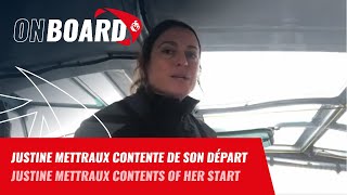 Justine Mettraux contente de son départ  Vendée Globe 2024 [upl. by Lucas]