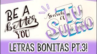 ¿Cómo hacer letras bonitas PARTE 3 ✄ Barbs Arenas Art [upl. by Notyap]