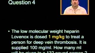 Drug Calculations Problem 24 Lovenox [upl. by Anavahs382]