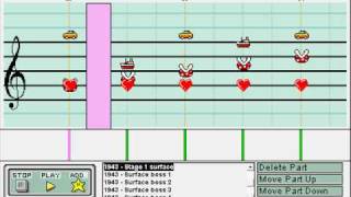 1943 Battle of Midway Stage 1 music in Mario Paint Composer [upl. by Atinram265]