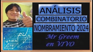 Análisis Combinatorio Nombramiento 2024 [upl. by Sinnod202]