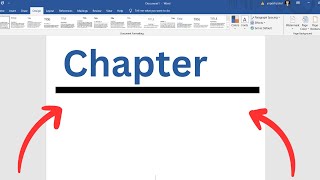 How To Underline Chapter Headings In Word 2024 [upl. by Isleana]