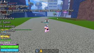 cavender one shot combo in Blox Fruit UP 15 [upl. by Akir881]