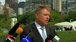 STIRIPESURSE Declarații Klaus Iohannis la New York [upl. by Tfat]