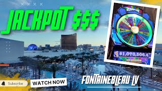 HIT JACKPOT AT FONTAINEBLEAU LAS VEGAS LIV [upl. by Whallon]