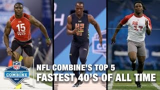 UPDATED Top 5 Fastest 40Yard Dashes of All Time 🔥🔥🔥  NFL Scouting Combine [upl. by Ramma504]