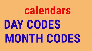 calendars classes DAY CODES and MONTH CODES smartwork calendars problems codes [upl. by Yttiy]