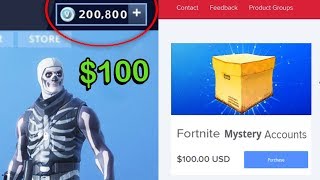 Whats inside a 100 Mystery Fortnite Account [upl. by Oralle447]