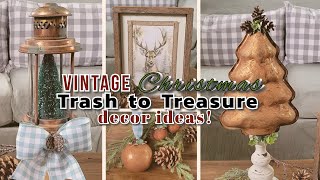 VINTAGE CHRISTMAS TRASH TO TREASURE DECOR IDEASFaux Copper DiysRustic Decor Diys for Christmas [upl. by Edmon992]