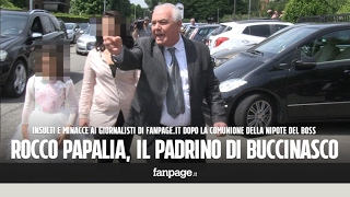 Rocco Papalia minacce ai giornalisti di Fanpageit dopo la comunione della nipote a Buccinasco [upl. by Frederica]