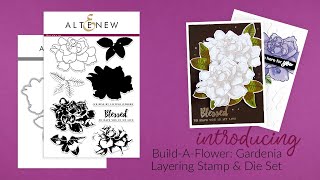 Altenew Stamps Intro  BuildAFlower Gardenia [upl. by Saphra]