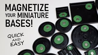 How to MAGNETIZE your Miniature Bases for Storage and Transport Quick and Easy [upl. by Fransis]