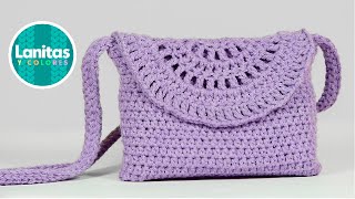 Bolso Cartera de algodón a crochet NIVEL PRINICIANTE  Lanitas y Colores [upl. by Eelnodnarb781]