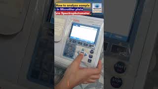 How to analyze sample in Microtiter plate via Spectrophotometer microbiologylaborator [upl. by Gerti]