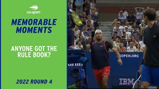 Nick Kyrgios Loses Point After Bizarre Volley  2022 US Open [upl. by Stalk166]