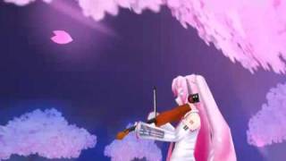 3DCG  Hatsune Miku played with Violin Metasequoia 3D Animation [upl. by Bowra]