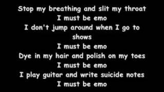 The Emo Song Lyrics [upl. by Conard733]