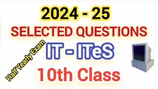 Class 10 half yearly exam 2024 it  Vocational It selected Questions barahaonline youtubeshorts [upl. by Lytsirk]