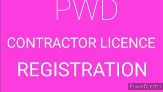 PWD contractor License Registration [upl. by Mayyahk]